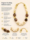 İncili,Kelebekli Charm Kolye