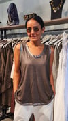 Kahve,Yaka Gümüş Detaylı Atlet&Bluz