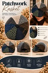 Lacivert,Çok Renkli Patchwork Kasket
