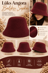 Mürdüm,Lüx Angora Balıkçı Şapka