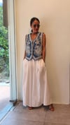 Nakış İşlemeli Denim Yelek