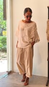 Natural Dantel İşlemeli, Cotton Salaş Bluz