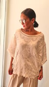 Natural Dantel İşlemeli, Cotton Salaş Bluz