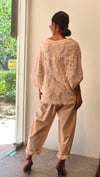 Natural Dantel İşlemeli, Cotton Salaş Bluz