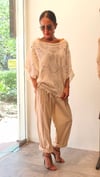 Natural Dantel İşlemeli, Cotton Salaş Bluz