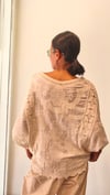 Natural Dantel İşlemeli, Cotton Salaş Bluz