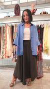 Saks Mavi Oversize Gömlek