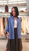 Saks Mavi Oversize Gömlek