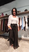 Siyah İpek Pantolon