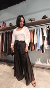 Siyah İpek Pantolon