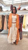 Turuncu Desenli Kimono