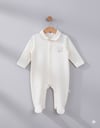 KD54135.ORGANİK BEBE YAKALI BASKILI TULUM 1-3/3-6/6-9AY