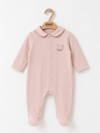 KD54135.ORGANİK BEBE YAKALI BASKILI TULUM 1-3/3-6/6-9AY
