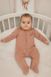 KD54135.ORGANİK BEBE YAKALI BASKILI TULUM 1-3/3-6/6-9AY