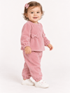 KD63124.KADİFE FİYONK DETAYLI KIZ BEBEK TAKIM 6-9/9-12/18-24/24-36 AY
