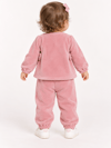 KD63124.KADİFE FİYONK DETAYLI KIZ BEBEK TAKIM 6-9/9-12/18-24/24-36 AY