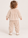 KD63124.KADİFE FİYONK DETAYLI KIZ BEBEK TAKIM 6-9/9-12/18-24/24-36 AY