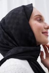 Dama Desen Jakar Şal - Siyah