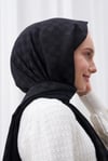 Dama Desen Jakar Şal - Siyah