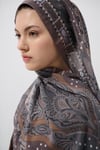 Layali İpeksi Şal - Kahverengi
