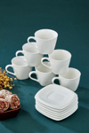 Yaren Style6'lı Beyaz Porselen Kahve Fincanı Takımı – Minimalist ve Zarif Tasarım☕ 6'lı Beyaz Porselen Kahve Fincanı Takımı – Minimalist ve Zarif Tasarım