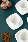 Yaren Style6'lı Beyaz Porselen Kahve Fincanı Takımı – Minimalist ve Zarif Tasarım☕ 6'lı Beyaz Porselen Kahve Fincanı Takımı – Minimalist ve Zarif Tasarım