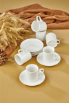 Yaren Style6'lı Beyaz Porselen Kahve Fincanı Takımı – Minimalist ve Zarif Tasarım☕ 6'lı Beyaz Porselen Kahve Fincanı Takımı – Minimalist ve Zarif Tasarım6'lı Beyaz Porselen Kahve Fincanı Takımı – Minimalist ve Zarif Tasarım