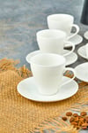 Yaren Style6'lı Beyaz Porselen Kahve Fincanı Takımı – Minimalist ve Zarif Tasarım☕ 6'lı Beyaz Porselen Kahve Fincanı Takımı – Minimalist ve Zarif Tasarım