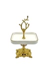 Yaren StyleLüks Figür Ayaklı Kare Seramik 18 cm Gold Etajer Sunum Ve ikramlık Kek Pasta Standı18 cm Gold Lüks Figür Ayaklı Kare Seramik Etajer Sunum Ve ikramlık Kek Pasta Standı