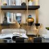 2Lİ GOLD DETAYLI DEKORATİF PERİ OBJE EV OFİS