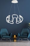 Yaren StyleSalon Tipi Büyük Sarkıt Led Avize3 Işıklı Modern Sarkıt Ahtapot 6'Lı Led Avize