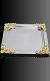 Yaren Style3'Lü Lüx Sunum Tepsisi | Beton Gold Kelebek6'lı Lüx Gül Figürlü Paslanmaz Çelik Kahve, Çay & Sunum Tepsisi