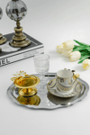 Yaren StyleZambak Çiçekli Dekoratif 6 li Gold Renk Makaronluk Lokumluk Kahve Yanı SunumlukZambak Çiçekli Dekoratif 6 li Gold Renk Makaronluk Lokumluk Kahve Yanı Sunumluk
