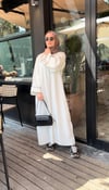 Dikiş detaylı ferace elbise