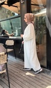 Dikiş detaylı ferace elbise