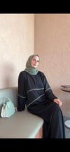 Fermuar Detaylı Ferace Elbise