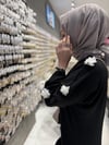 Kolu Çiçek Detaylı Ferace Elbise