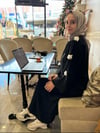 Kolu Çiçek Detaylı Ferace Elbise