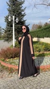 Şerit Detaylı Ferace Elbise