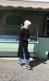 Yanları yırtmaçlı uzun tunik