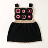 Arende Dress, Black base × Fuchsia, Natural