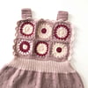 Arende Dress, Dusty rose base × Powder pink, Snow, Mulberry