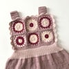 Arende Dress, Dusty rose base × Powder pink, Snow, Mulberry