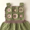 Arende Dress, Matcha base × Powder pink, Taupe