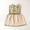 Arende Dress, Natural base × Matcha, Snow