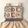 Arende Dress, Natural base × Pigeon, Melon