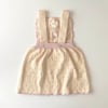 Arende Dress, Natural base × Powder pink, Snow