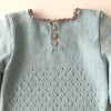 Artemis Dress Long Sleeve / 2 Color, Duck egg blue × Taupe