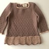 Artemis Dress Long Sleeve / 2 Color, Mink × Ecru