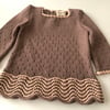 Artemis Dress Long Sleeve / 2 Color, Mink × Ecru